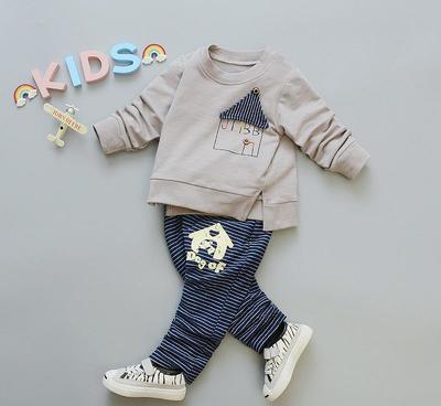 么么小鸭童装一件代发2017春季新款纯棉休闲两件套婴幼儿童装图片_高清图_细节图